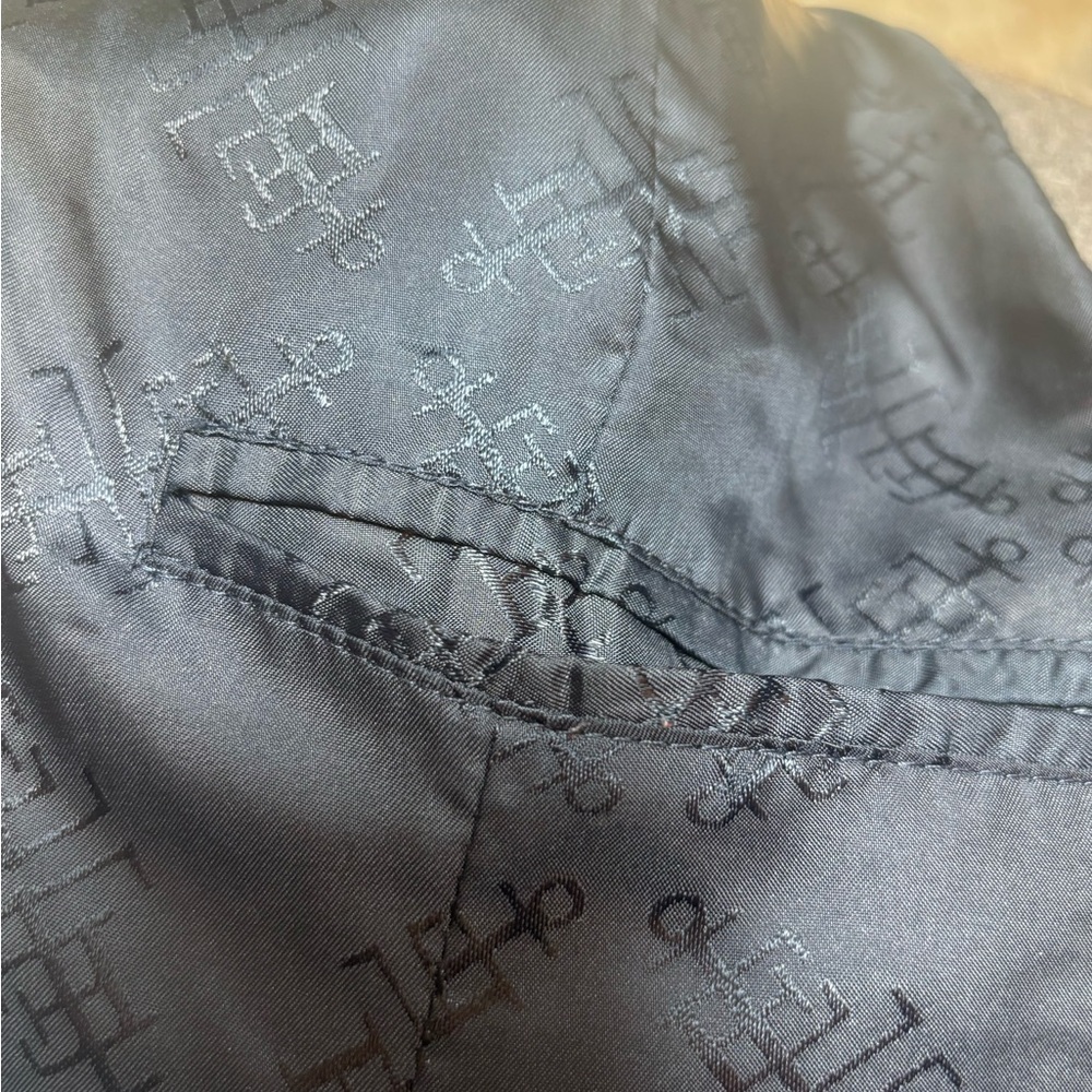 LANDS END WOOL GRAY CLASSIC TAILORED DOUBLE BREASTED NAUTICAL PEA COAT SZ 12 - Picture 9 of 13